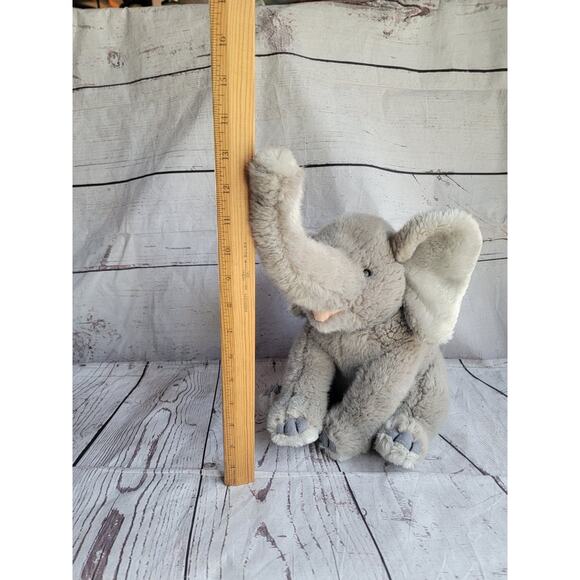 Vintage Fiesta Gray Elephant Plush Stuffed Animal Sitting Toy Floppy Ears 13in - Picture 3 of 8